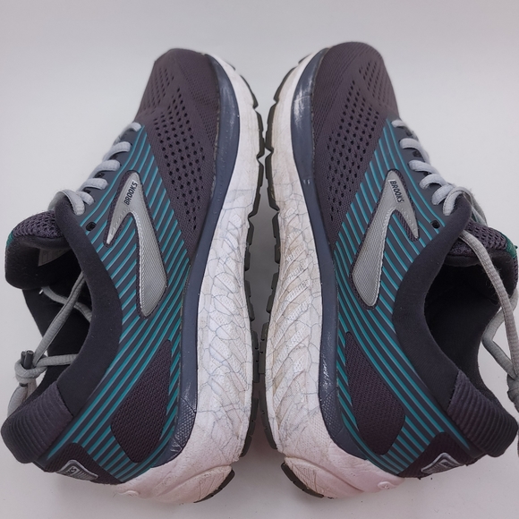 Brooks Women's Addiction 14 Gray Green White Walking Shoes Size 8 1203061b061 - Picture 5 of 9